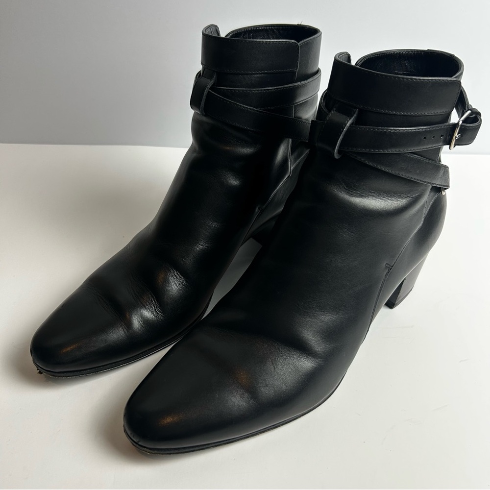 Saint Laurent Paris Black leather Jodhpur ankle boot size: 11 - Picture 3 of 14